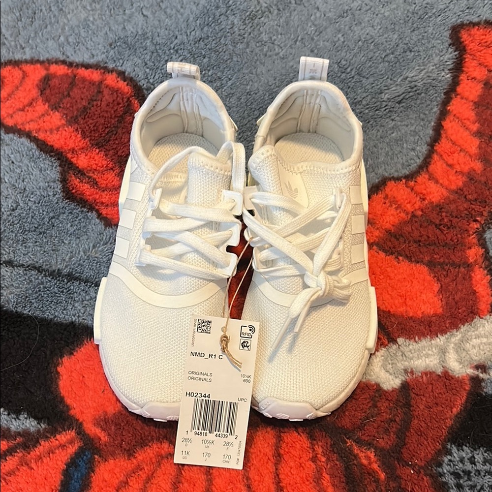 Adidas Kids White NMD Sneakers